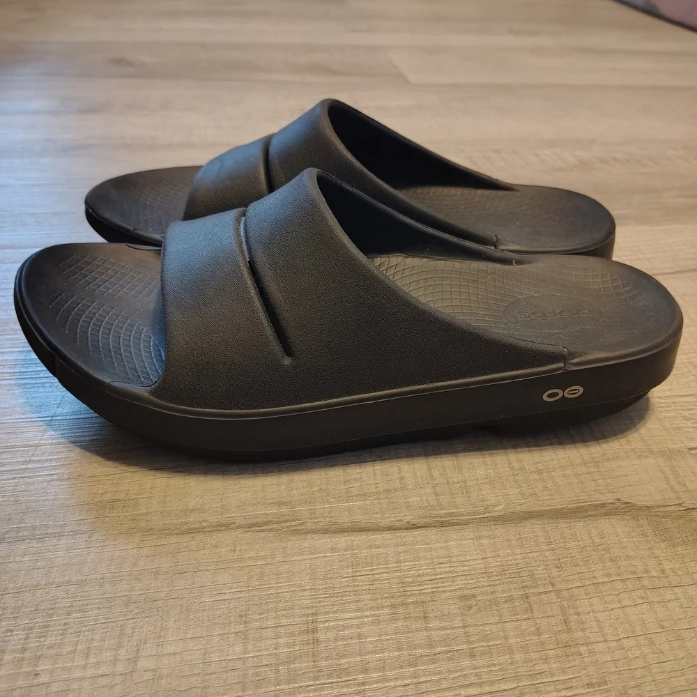 Oofos OOahh Sport Recovery Slides Black Mens 11 Womens 13 EU 44 Sandals
